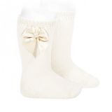 knee-high socks with bow